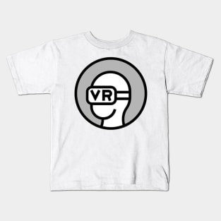 VR (Virtual Reality) Icon Logo Kids T-Shirt